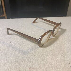 Vintage USS Military Black Rectangular Eyeglasses Frames 4 1/2 x 5 3/4
